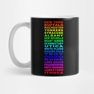 Rainbow New York Cities Bus Roll Mug